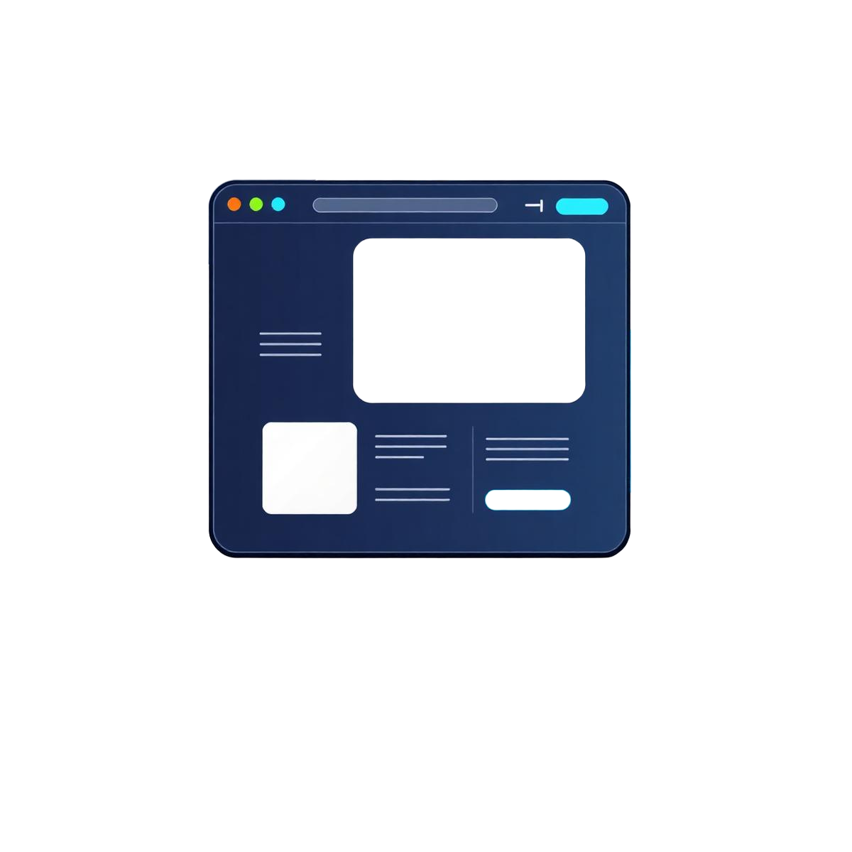 Modern website mockup illustration